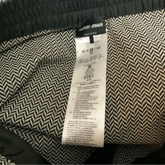 EUC Giorgio Armani Vintage Italy Chevron Wool Blend pants size 16 - Picture 7 of 8